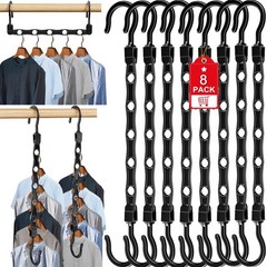 8 Pack Hangers Space Saving Magic Space Saver Storage Smart Plastic Clothes H…