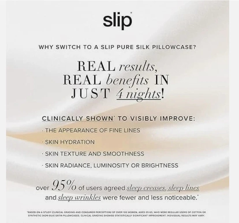Slip Pure Silk Pillowcase - Queen - White - (20" x 30") - BRAND NEW gallery