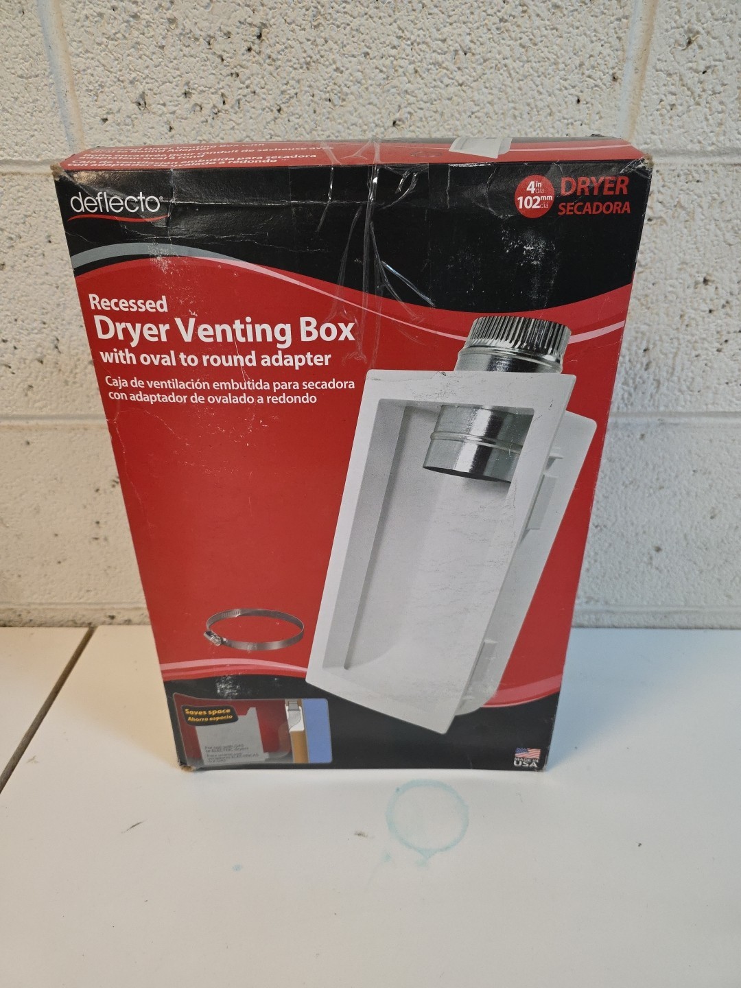 Deflecto Recessed Dryer Vent Box 4" dia, Same day shipping! gallery