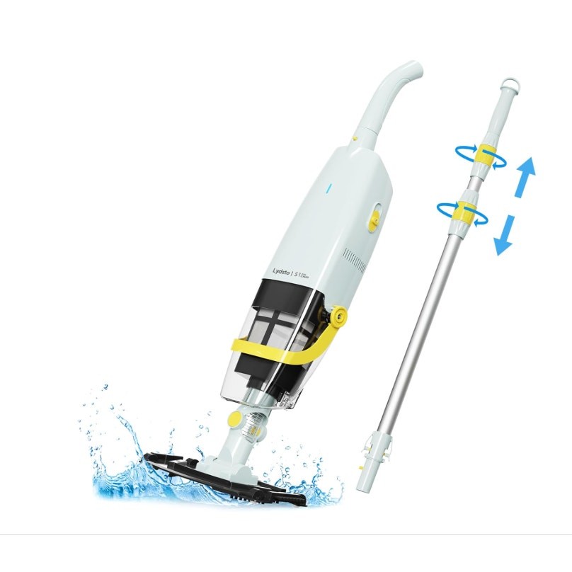 Lydsto Handheld Pool Vacuum w Telescopic Pole, Rechargeable, Strong Suction gallery