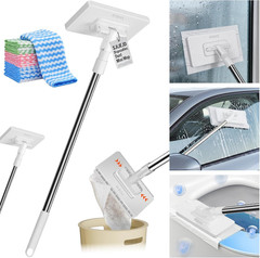 Hands Free Flat Mop with Cloth Changing, Lazy with Automatic Gripping, Convenien