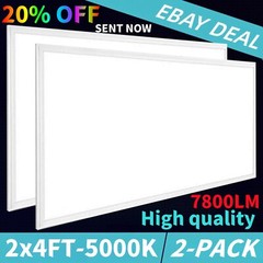 4Pack – 40 Pack 2×4 FT LED Flat Panel Light Drop Ceiling Office Fixture, 8400 LM