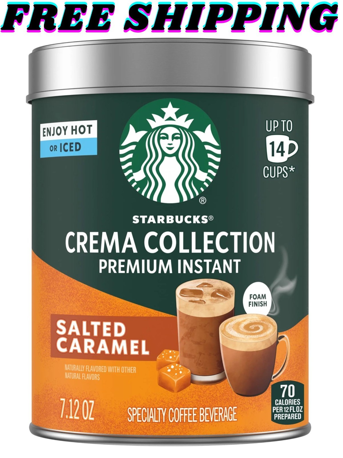 Starbucks Crema Collection Premium Instant Salted Caramel Flavored Coffee, 7.12 gallery
