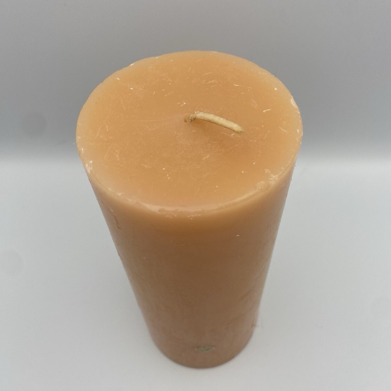 PartyLite Orange Flat Top Pillar Candle 3" x 7" 3047 Scent unknown gallery