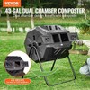 43gal Dual Chamber Tumbling Composter 333lb Steel Frame & Sliding Doors gallery
