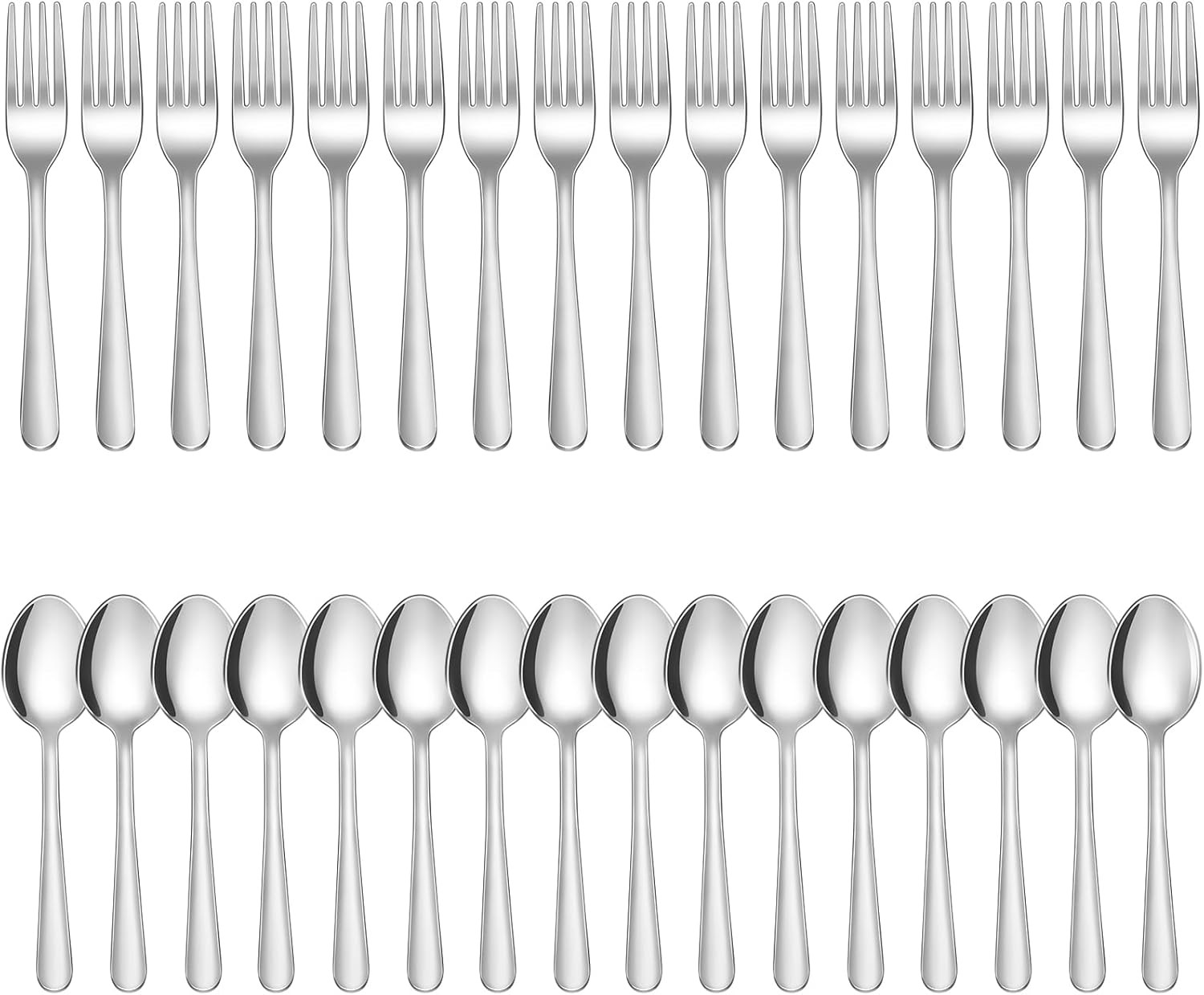 32-Piece Forks and Spoons Set, Premium Stainless Steel Silverware gallery