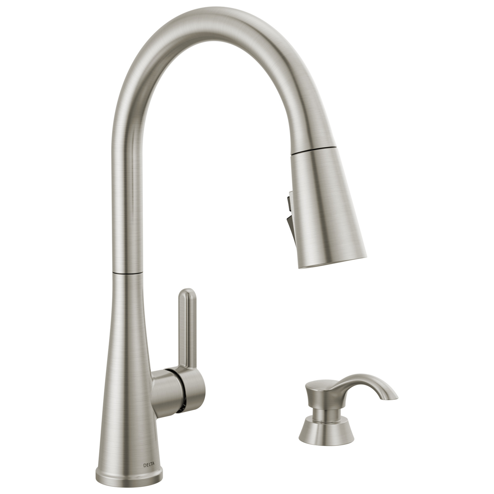 Delta Greydon Pull-Down Kitchen Faucet w/Soap in Stainless-Certified Refurbished gallery