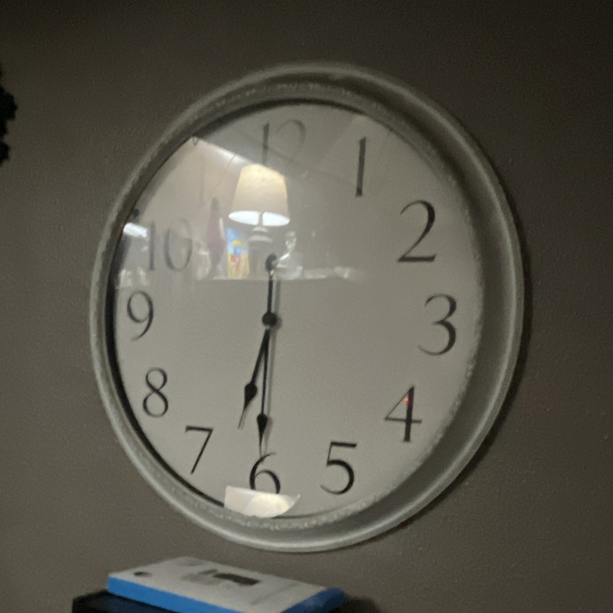 Round Analog Standard Wall Clock Silver Finish White Dial Arabic Numerals gallery