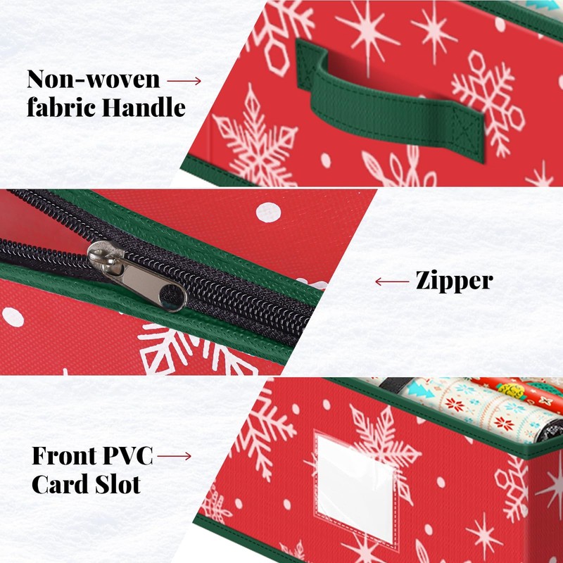 StorageRight Wrapping Paper Organizer Storage 1 Count (Pack of 1), Red gallery