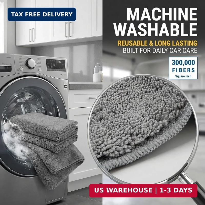 2 Pack Professional Large Microfiber Car Drying Towels (31" x 24"), Scratch Free gallery