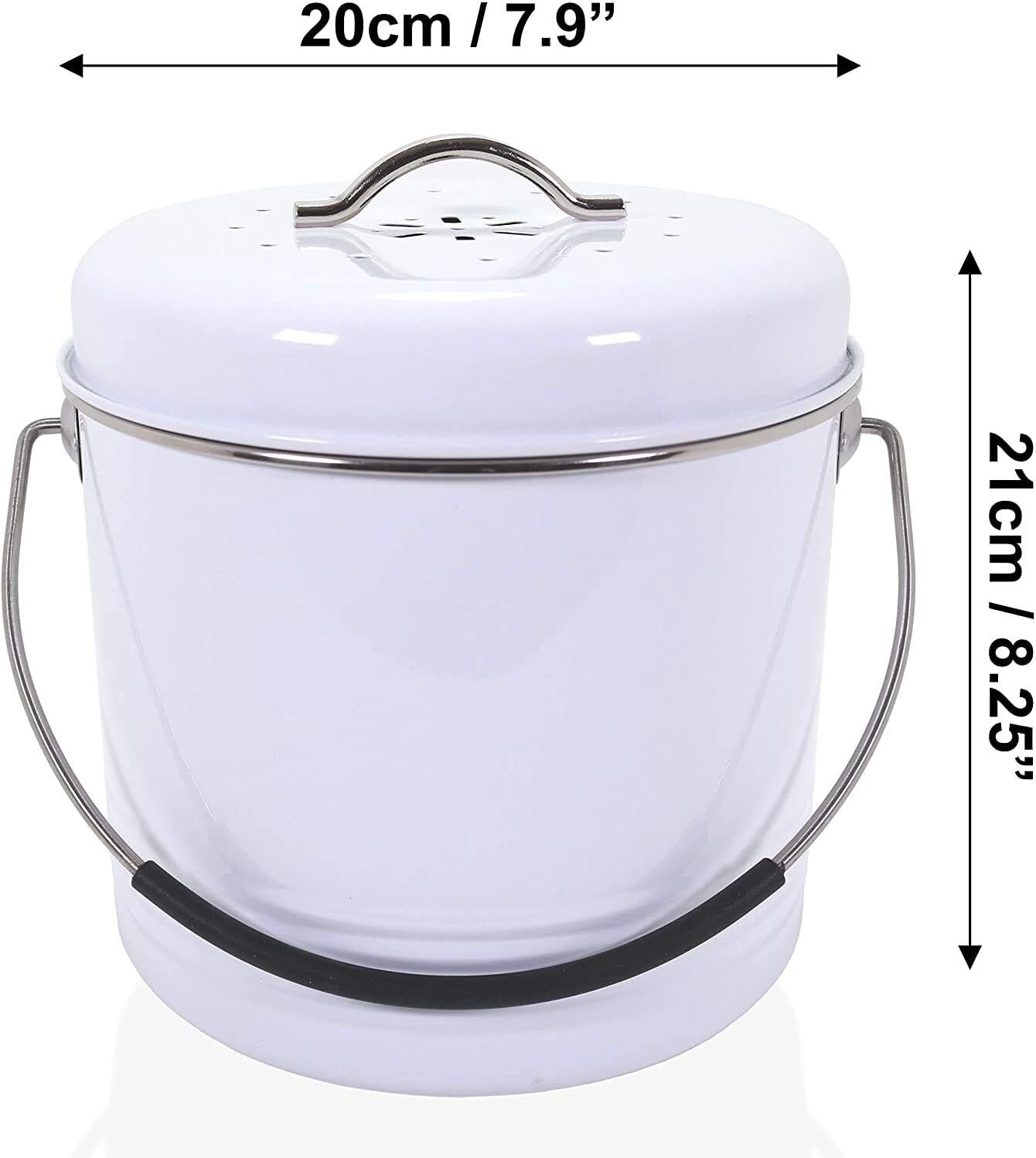 ANBAR 1 Gallon Kitchen Compost Bin Bucket Complete with Silicone Handle Lid gallery