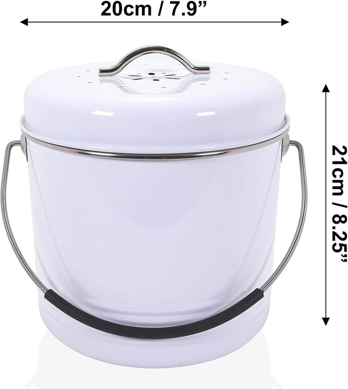 ANBAR 1 Gallon Kitchen Compost Bin Bucket Complete with Silicone Handle Lid gallery