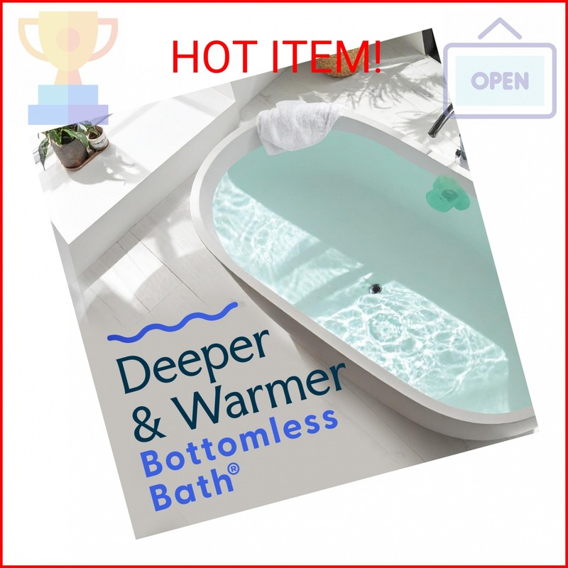 SlipX Solutions Bottomless Bath, Essential Overflow Drain Cover for Bathtub, Bes gallery