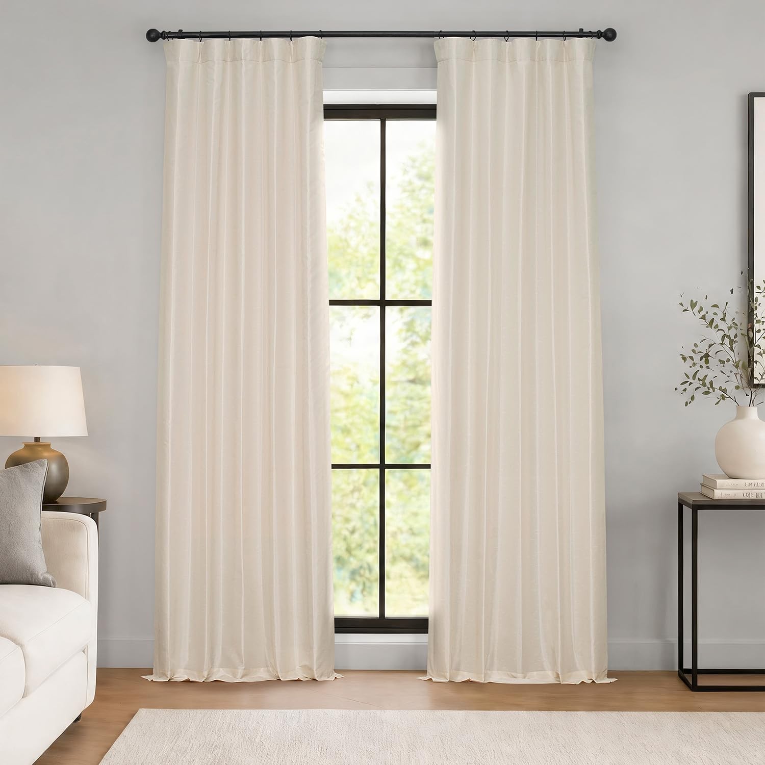 Hpd Half Price Drapes Hpd Half Drapes Faux Silk Blackout Curtains 108 Inches gallery