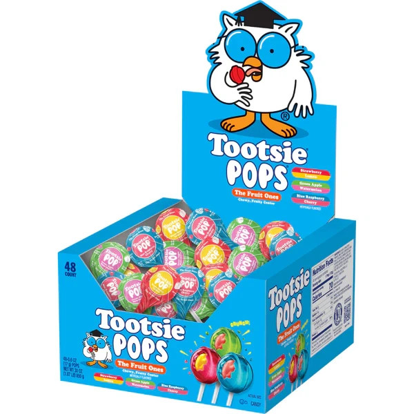 Tootsie Pops The Fruit Ones Assorted Fruit Flavored Lollipops 48 Count Bag gallery