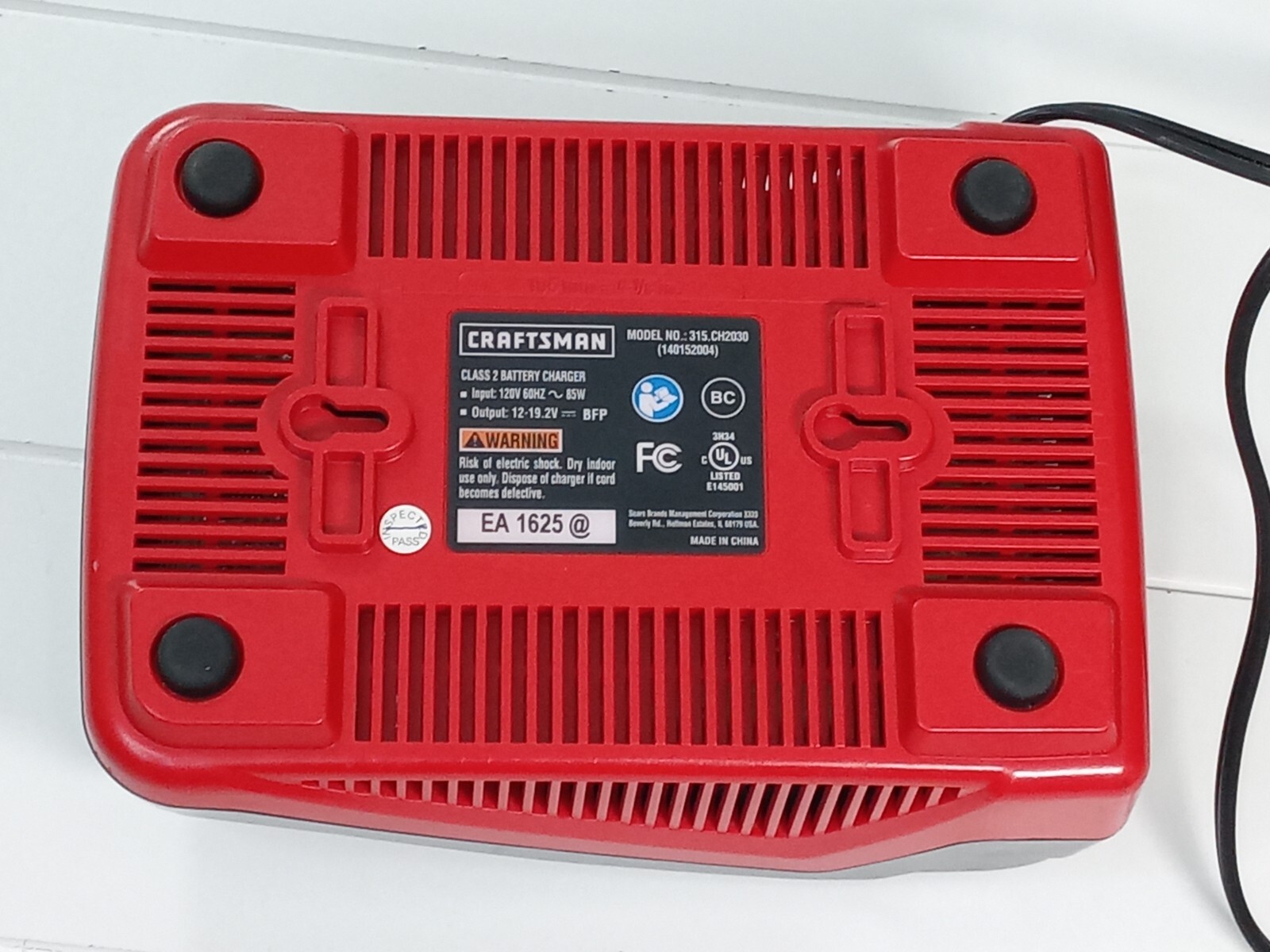Craftsman Original OEM Battery Charger Model No 315.CH2030 (140152004) 12-19.2V gallery
