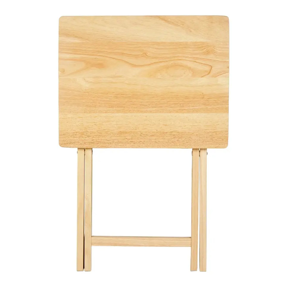 Folding TV Tray Table Set in Walnut 19 X 15 X 26 Inch. gallery