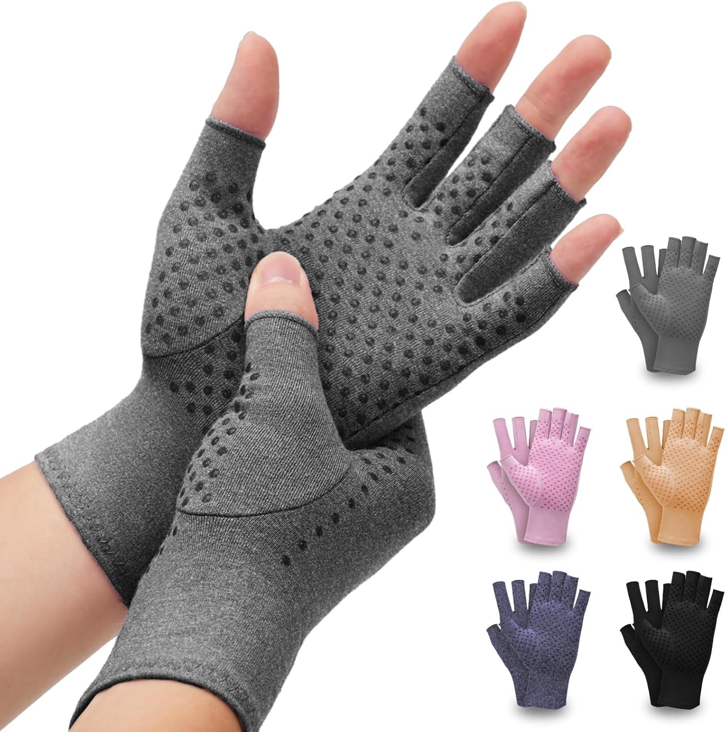 2 Pairs Arthritis Compression Gloves- for Hand Arthritis, Carpal Tunnel Pain, gallery