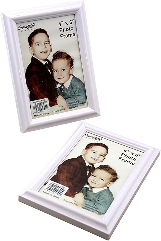 2 Pack 4x6 White Picture Frames – Tabletop & Wall Mount Display, Glass Front gallery