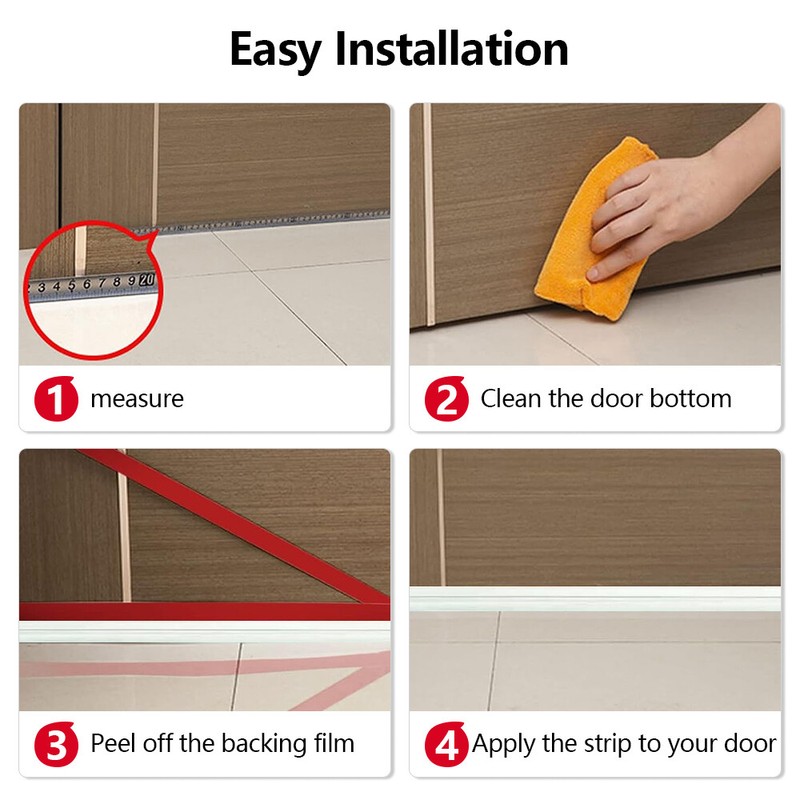 Door Draft Stopper Under Door Sweep Weather Stripping Seals Weather Bottom Seal gallery