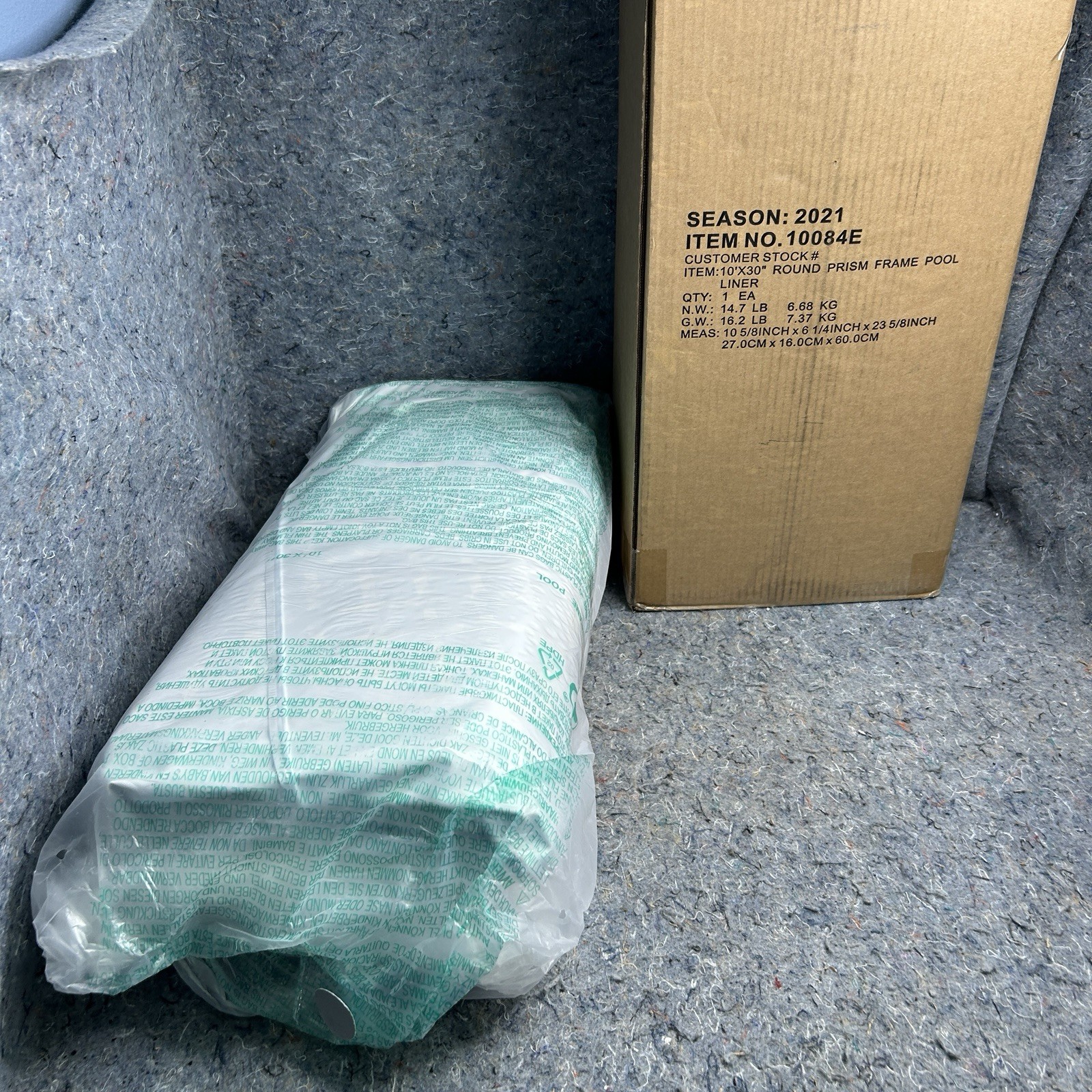 Intex 10ft x 30in Round Prism Frame Pool Liner Replacement LINER Only gallery