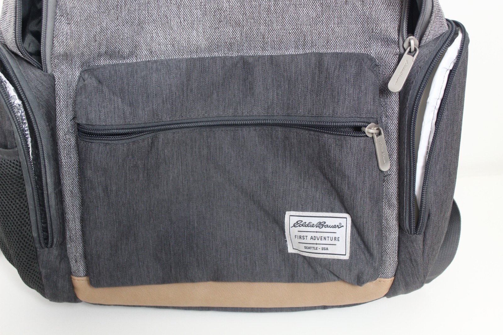 Eddie Bauer First Adventure Gray Backpack Adjustable Straps 2