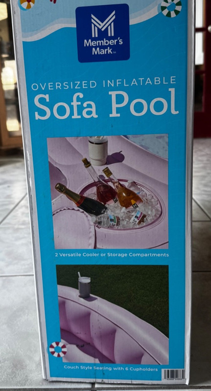 Member's Mark Oversized VIRAL Inflatable Sofa Pool gallery