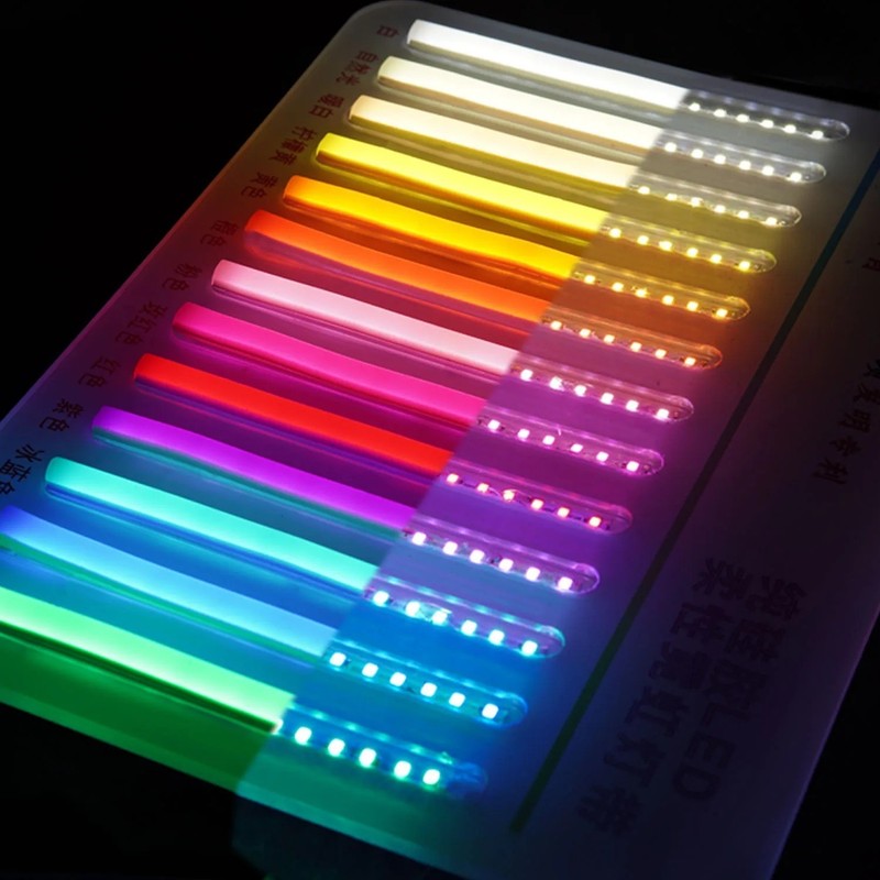 Separated Neon Flexible LED Light Strip Cover 8/12mm Bendable Silicone Diffuser gallery