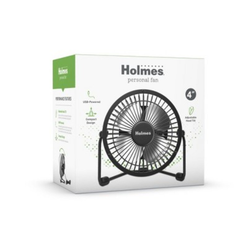 4" USB Powered Adjustable Head Personal Desk Fan Black gallery