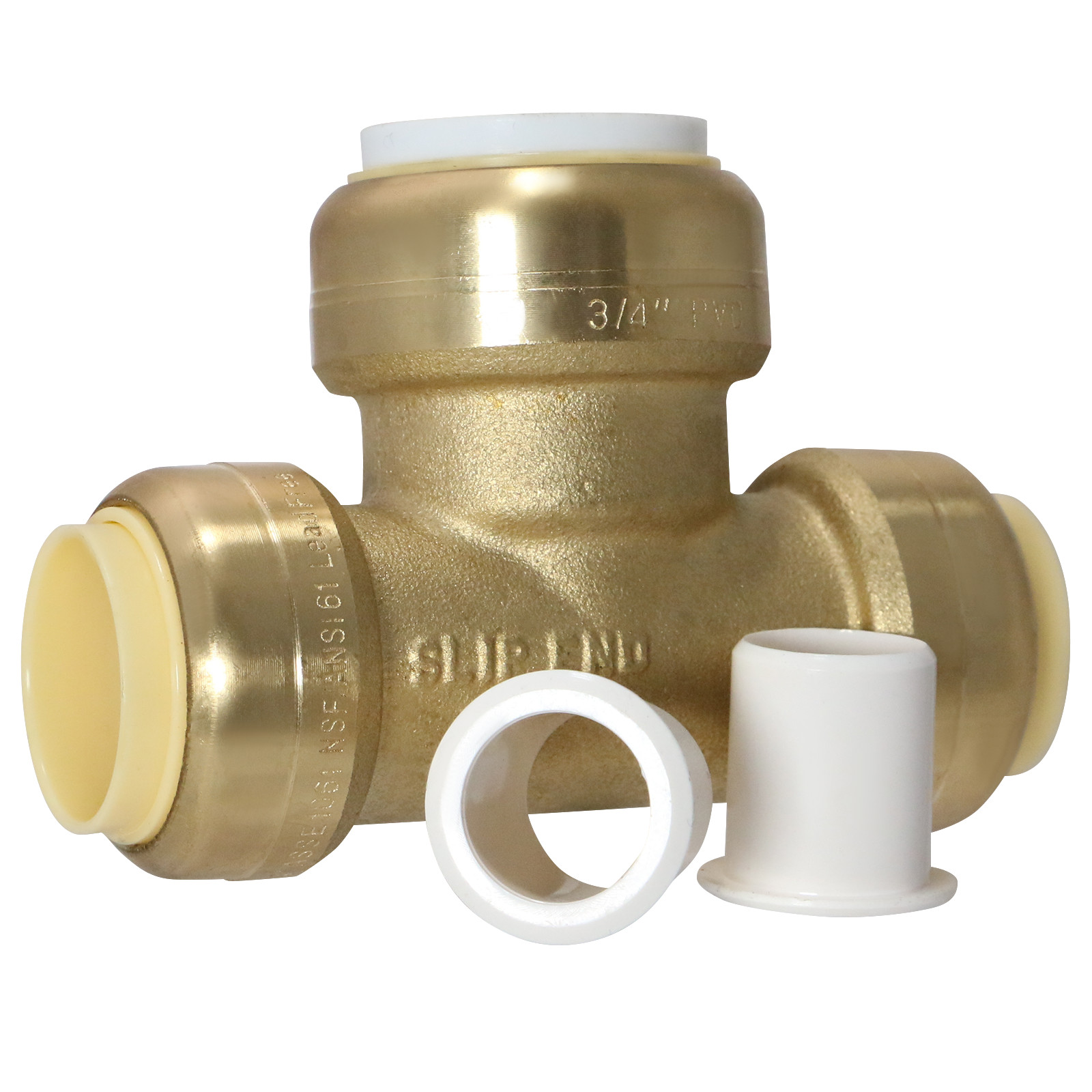 10 Pack XFITTING 3/4" Push Fit x 3/4" Push Fit x 3/4" PVC Tee, Push-to-Connect gallery