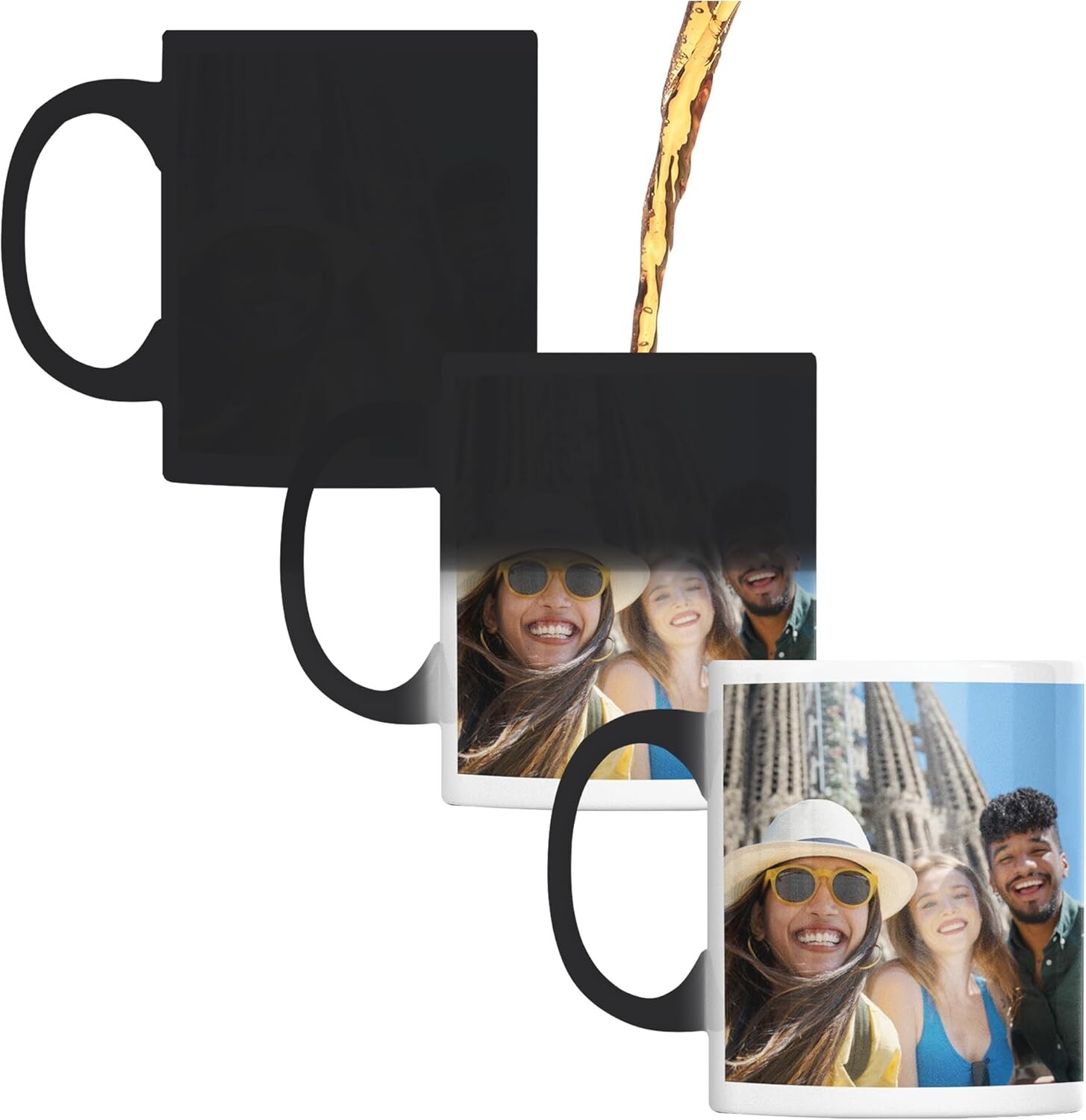 Personalized Ceramic Heat Sensitive Color Changing Coffee Mugs Custom Photo Gift gallery