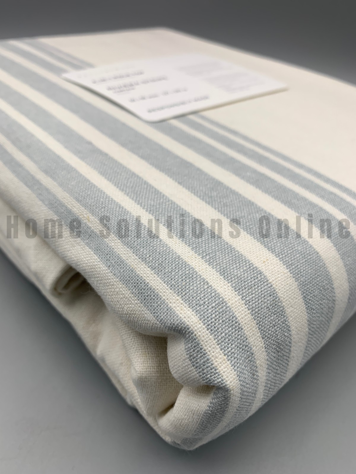 Pottery Barn Riviera Striped Cotton Lined Drape Panel Porcelain 50x 96" 7955C gallery