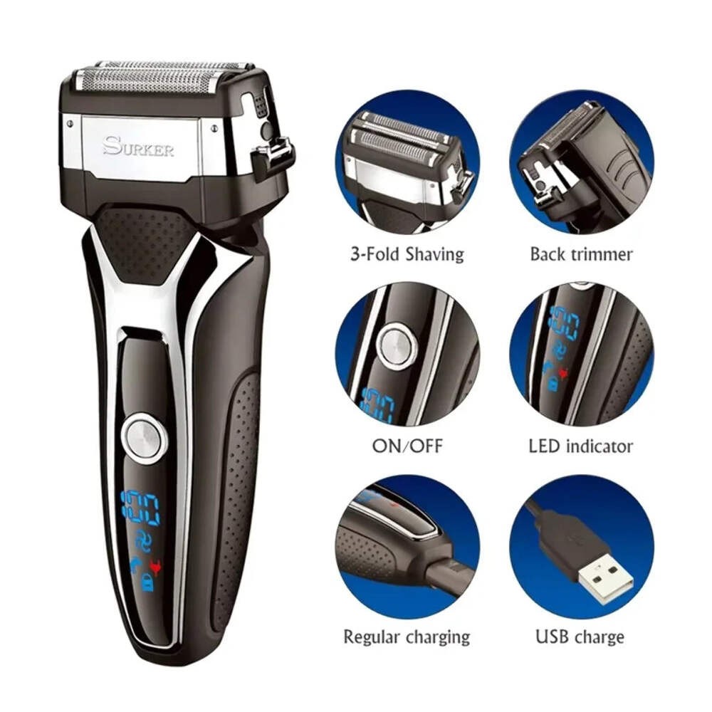 Surker Electric Shaver for Men Rechargeable Intelligent Reciprocating Type Razor gallery