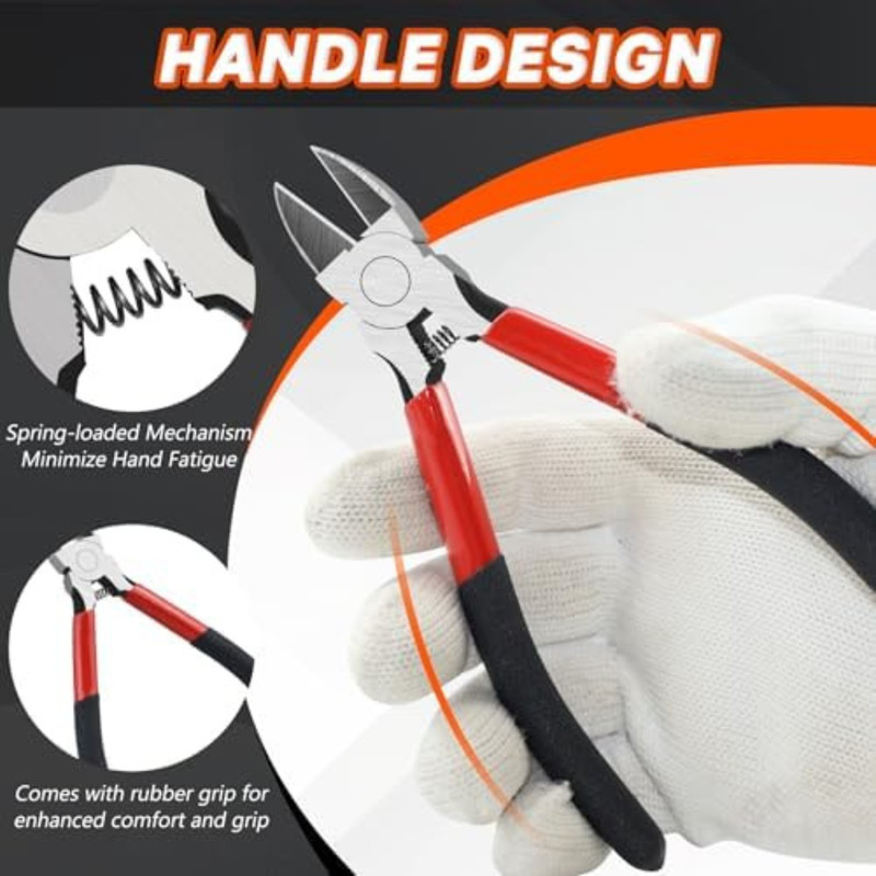 2PCS Wire Cutters Side cutter Cable 6/5" Heavy Duty Cutting pliers Carbide Steel gallery