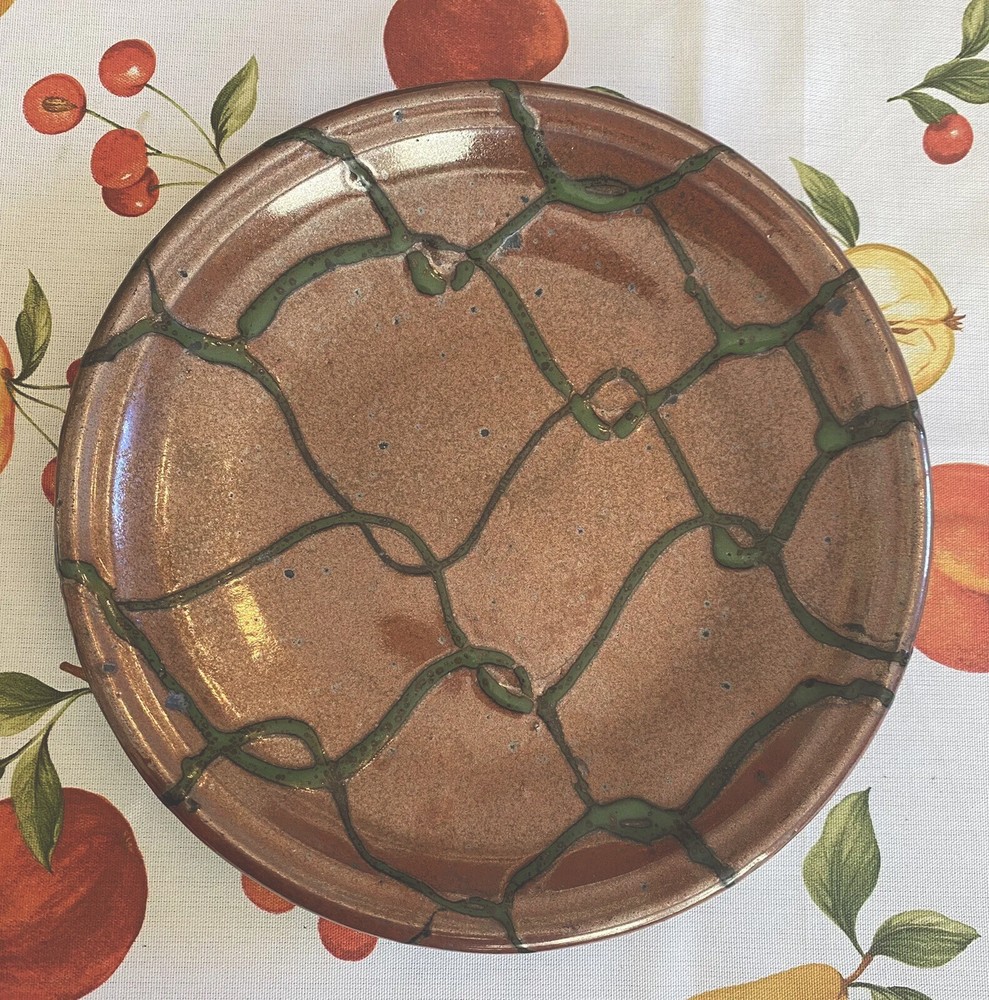 Simon Pearce Redware Pottery 12" Plates Custom Made in Vermont Never Used