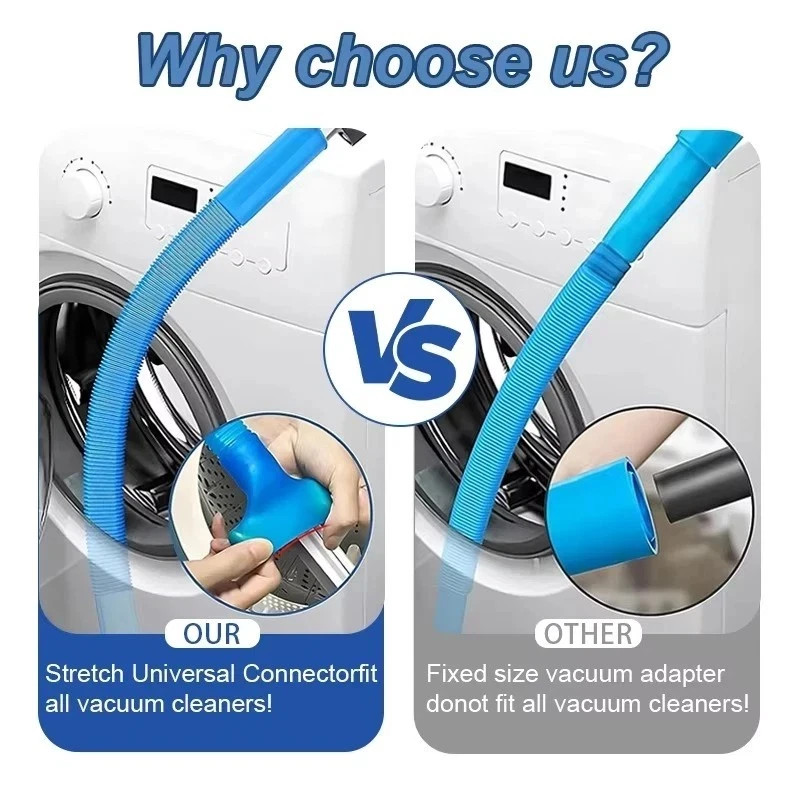 Dryer Vent Cleaner Kit Vacuum Hose Attachment Brush Lint Remover Power Washer US gallery