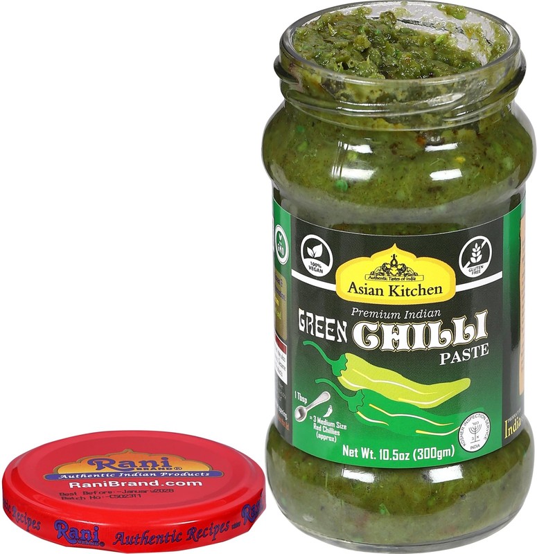 Asian Kitchen Green Chilli Cooking Paste 10.58oz (300g) Glass Jar gallery