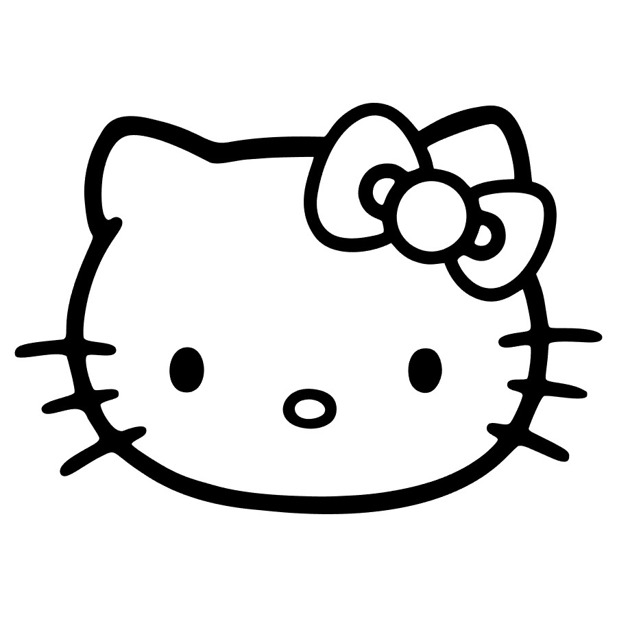 HELLO KITTY permanent sticker decal custom cups car window laptop oracal 651 3" gallery