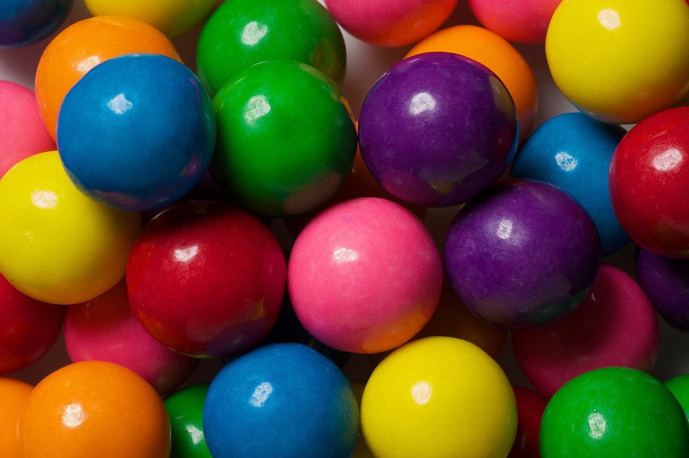 Double Bubble One Inch Gumballs Assorted Flavors 8 Pounds GUM BALLS 1 inch FRESH