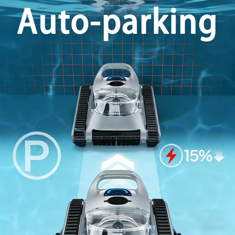 2026 Cordless Robotic Pool Cleaner,Wall- Waterline Cleaning 120W Brushless Motor gallery
