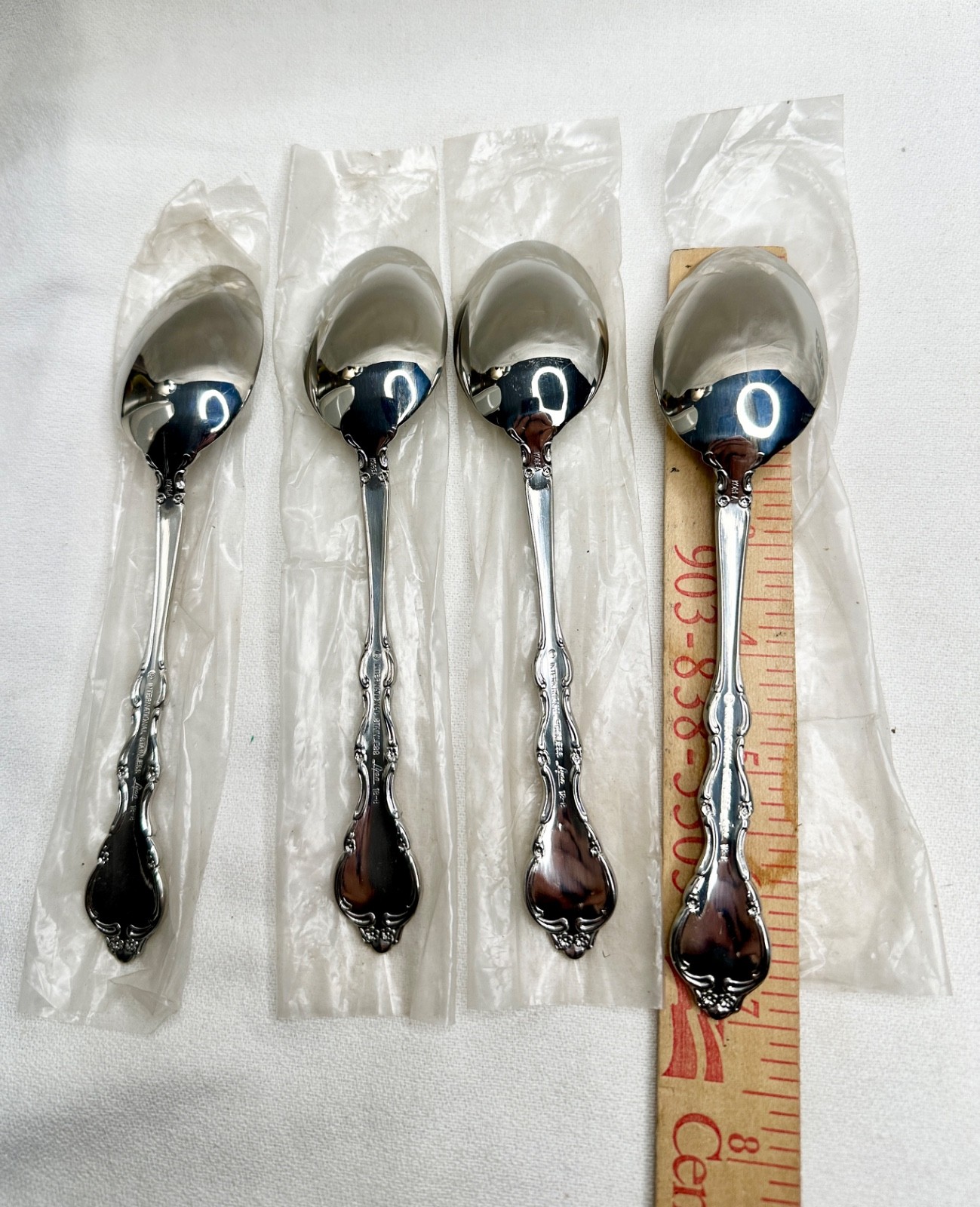 International ALLURE (4pc) Tablespoons/Soup Spoons 18/8 Stainless Lyon 7in. gallery