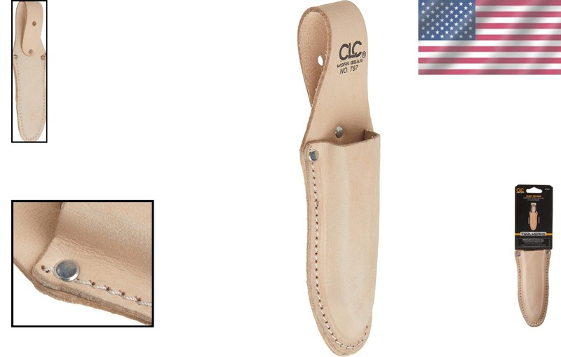 Durable CLC 767 Tan Leather Tool Holder with Slip Pocket - Heavy Duty Design gallery