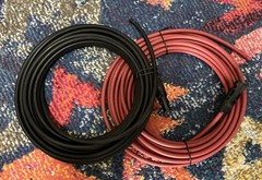 Go Power Solar Panel PV Cables 25’ Black and Red 10 Gauge