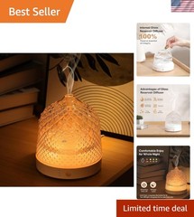 Stylish Glass Essential Oil Diffuser – 200ml with Timer & Elegant Mood Lighting