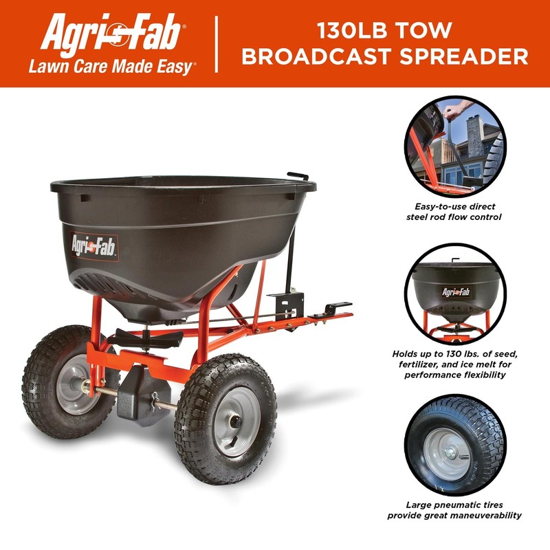 Pull Behind Tow Spreader Mower Tractor Seed Fertilizer Hitch 130 lb Agri-Fab gallery