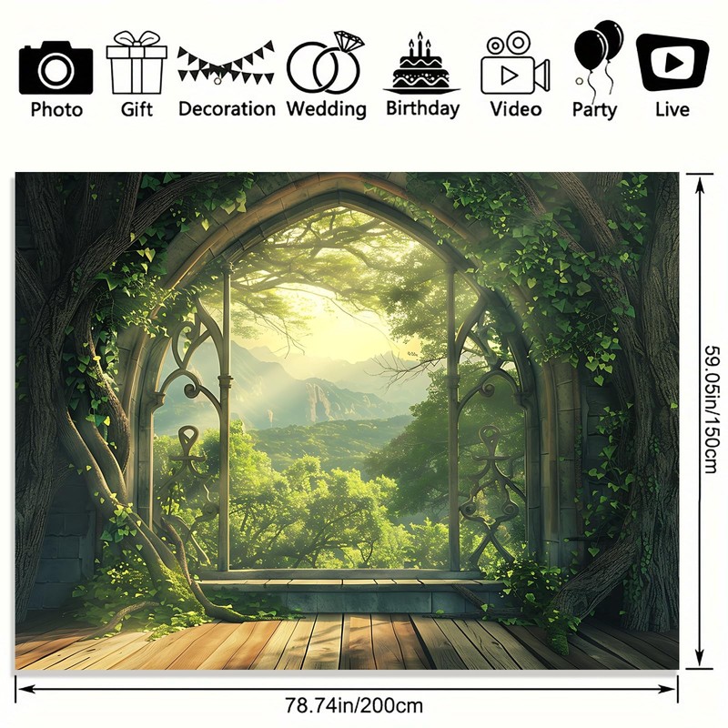 Magic Treehouse Forest Tapestry 79 x 59 Inches - Polyester Wall Hanging - for... gallery