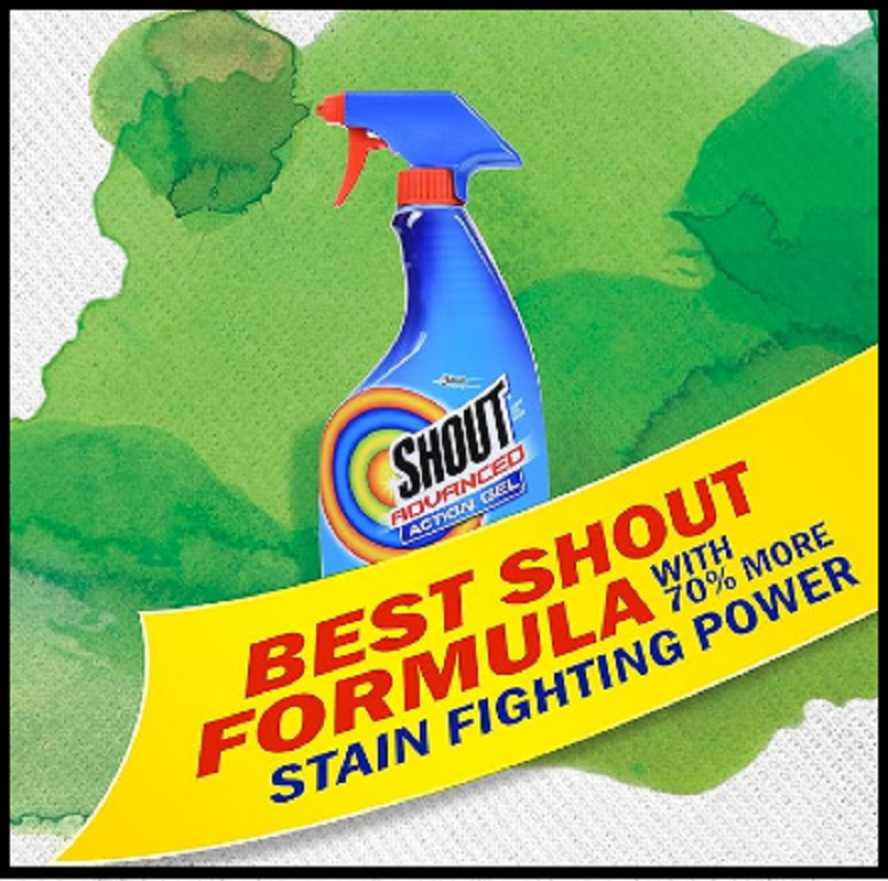 3-Pack Shout Advanced Laundry Stain Remover Gel, Breaks Down 100+ of Stains 22oz gallery