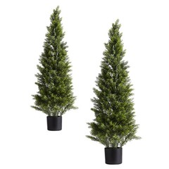 Uimoso 48-Inch Artificial Cedar Tree for Outdoor and Indoor Decoration