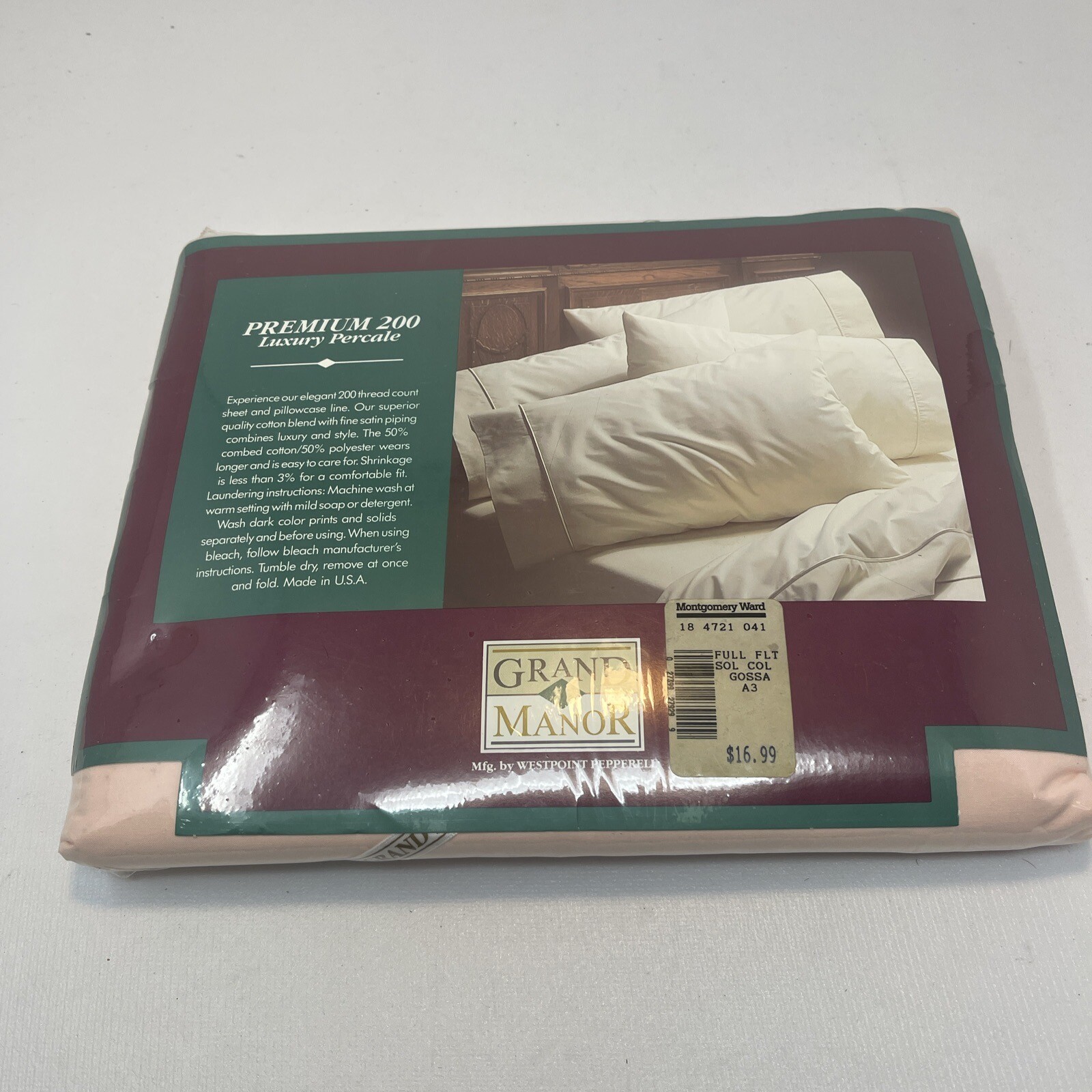 Wespoint Pepperell Grand Manor Luxury Percale Full Flat Sheet gallery