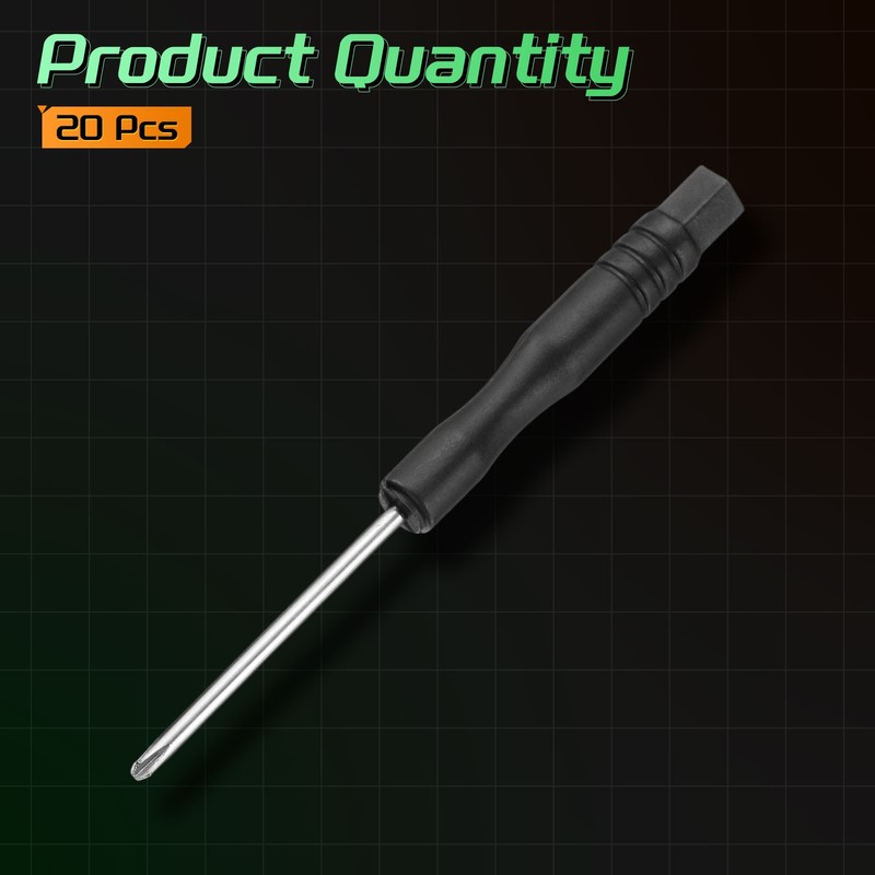 20pcs PH00 Mini Phillips Screwdriver 3.1" Screwdrivers Carbon Steel Black gallery